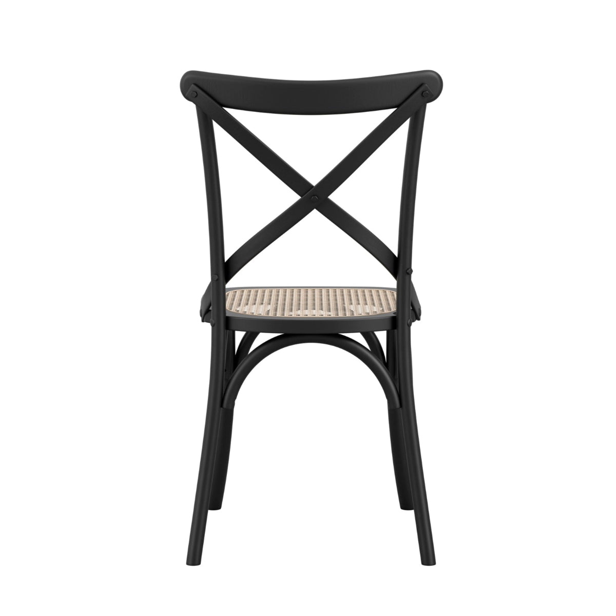HO+ME Harper Crossback Dining Chair In Black back
