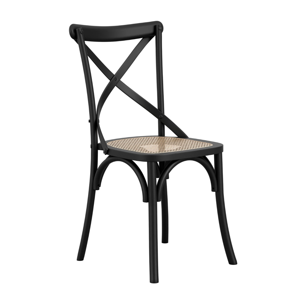 HO+ME Harper Crossback Dining Chair In Black