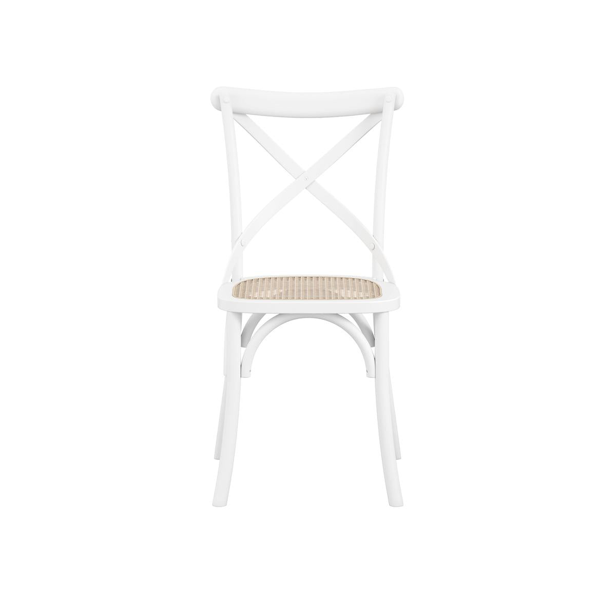HO+ME Harper Crossback Dining Chair In White-Beaumonde