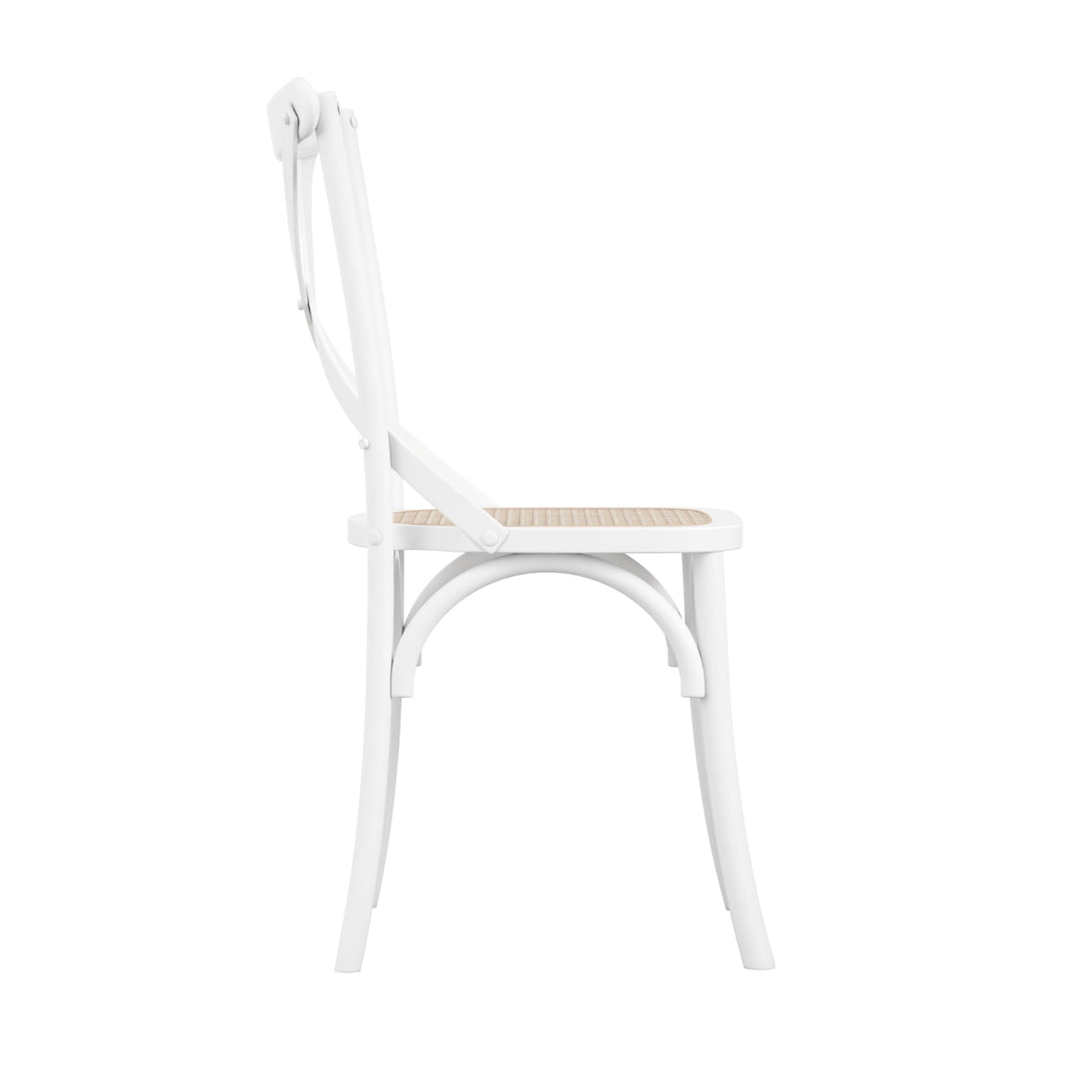 HO+ME Harper Crossback Dining Chair In White side