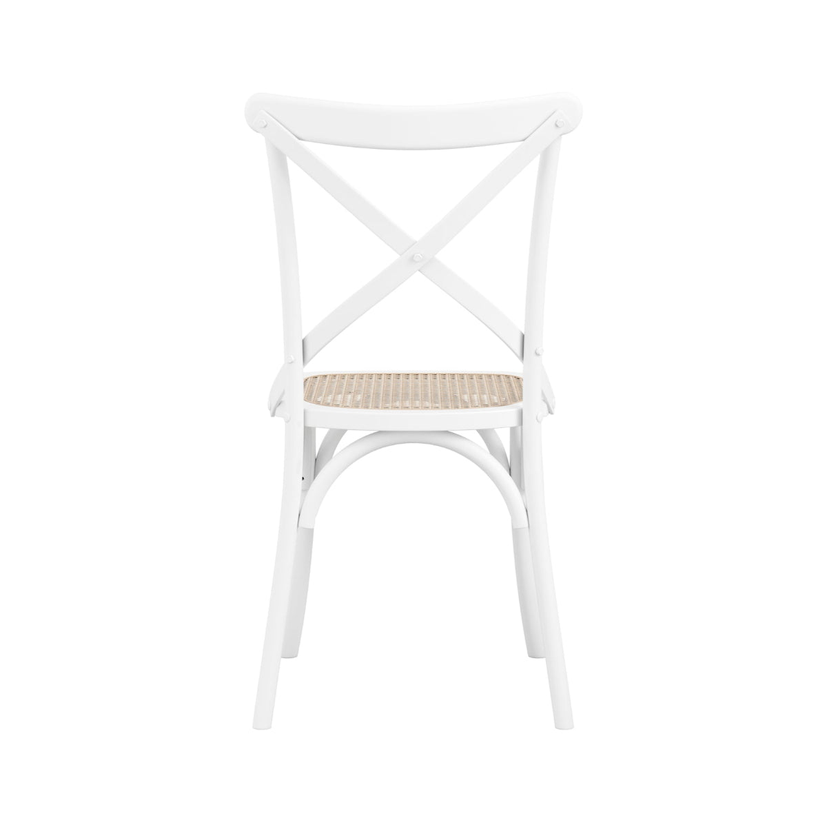 HO+ME Harper Crossback Dining Chair In White front