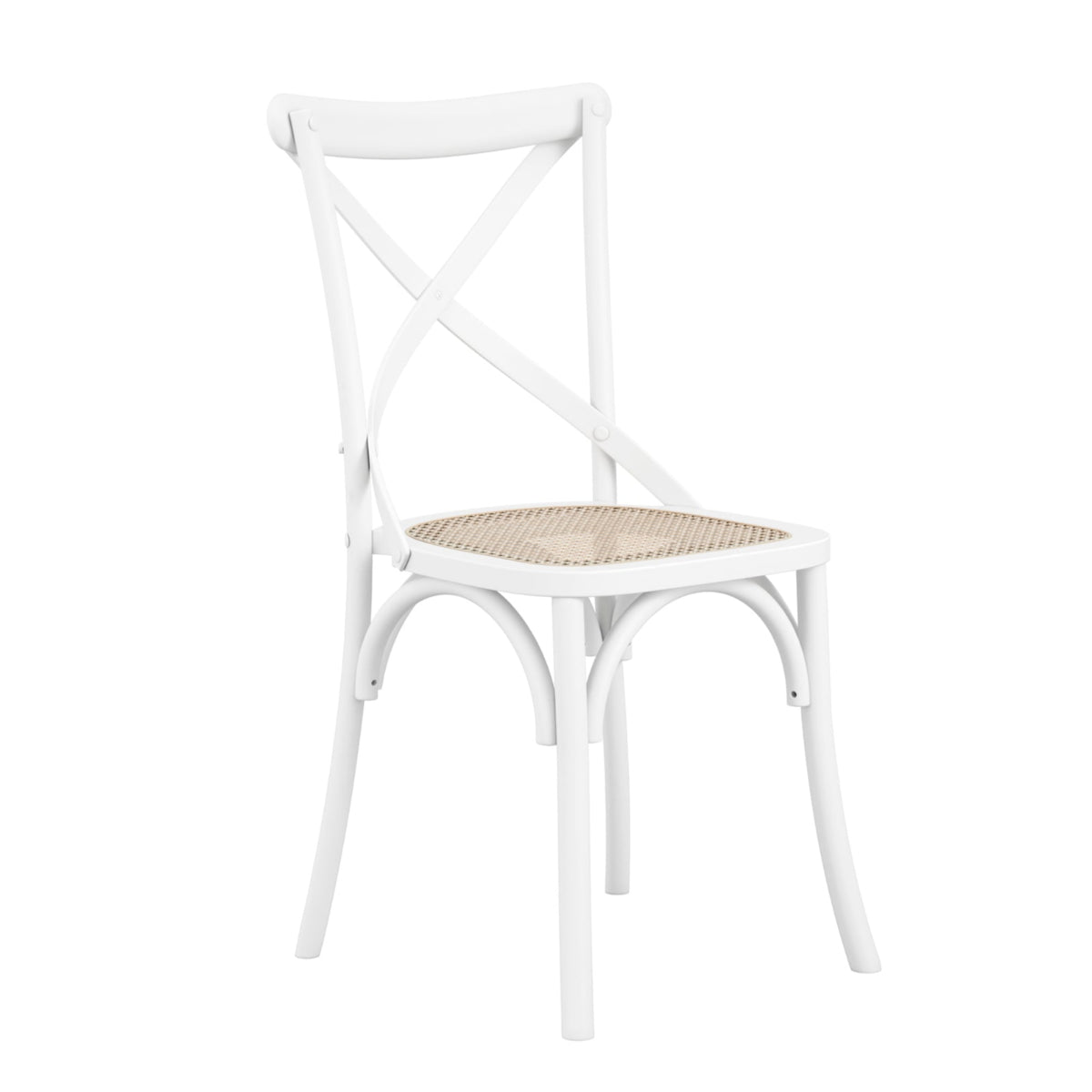 HO+ME Harper Crossback Dining Chair In White