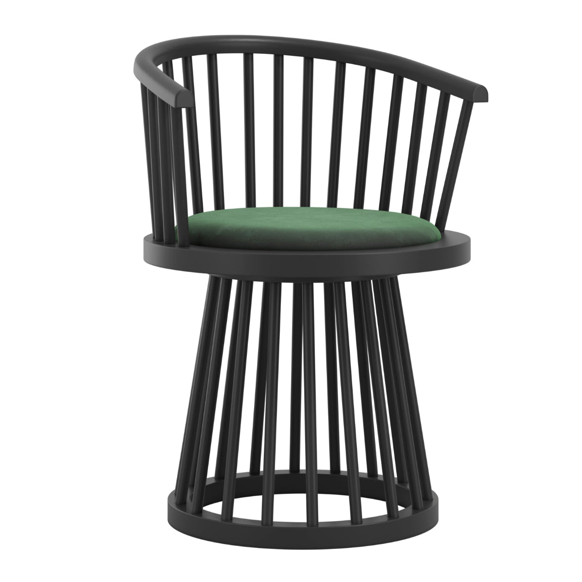 HO+ME Ronan Dining Chair In Black And Forest Green angle