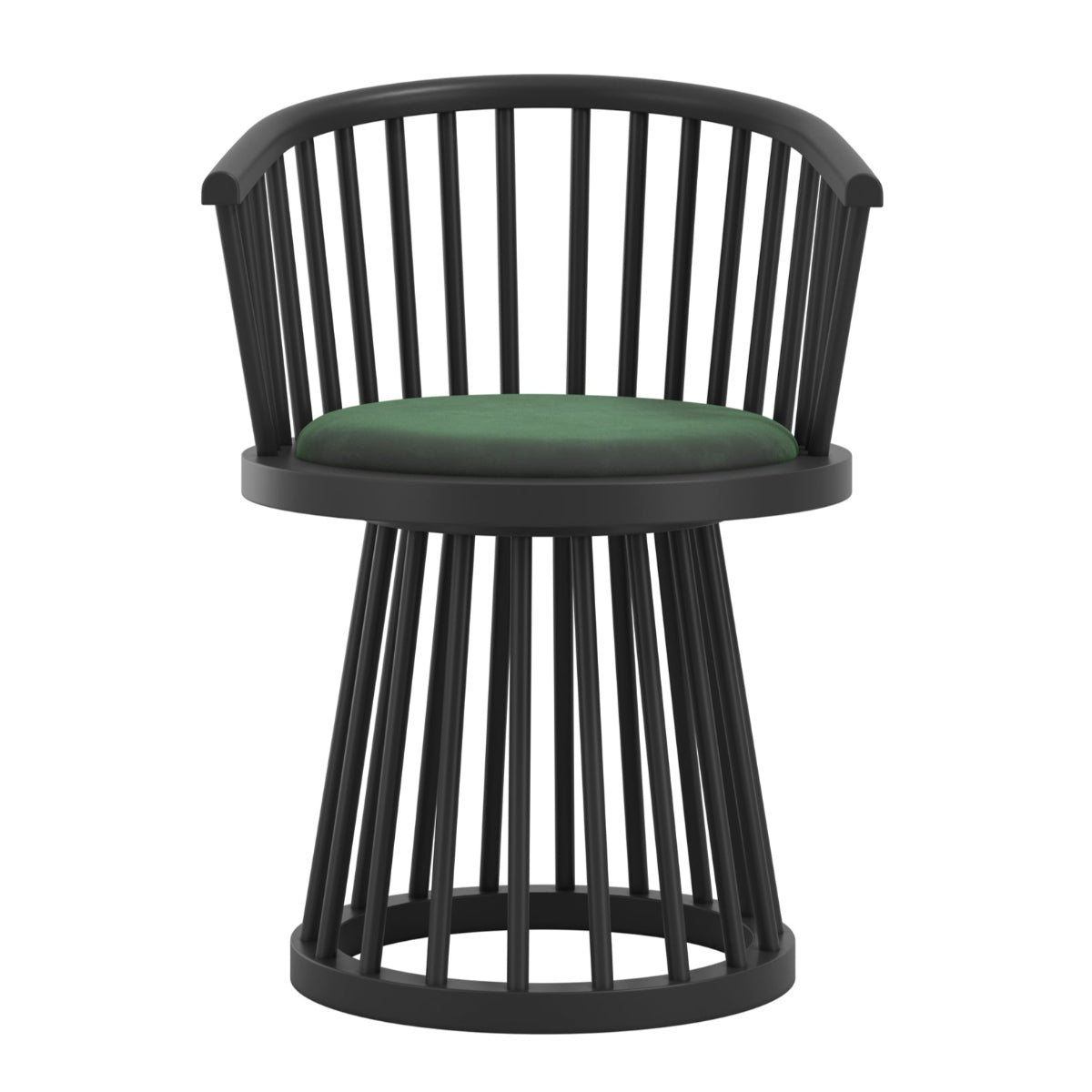 HO+ME Ronan Dining Chair In Black And Forest Green