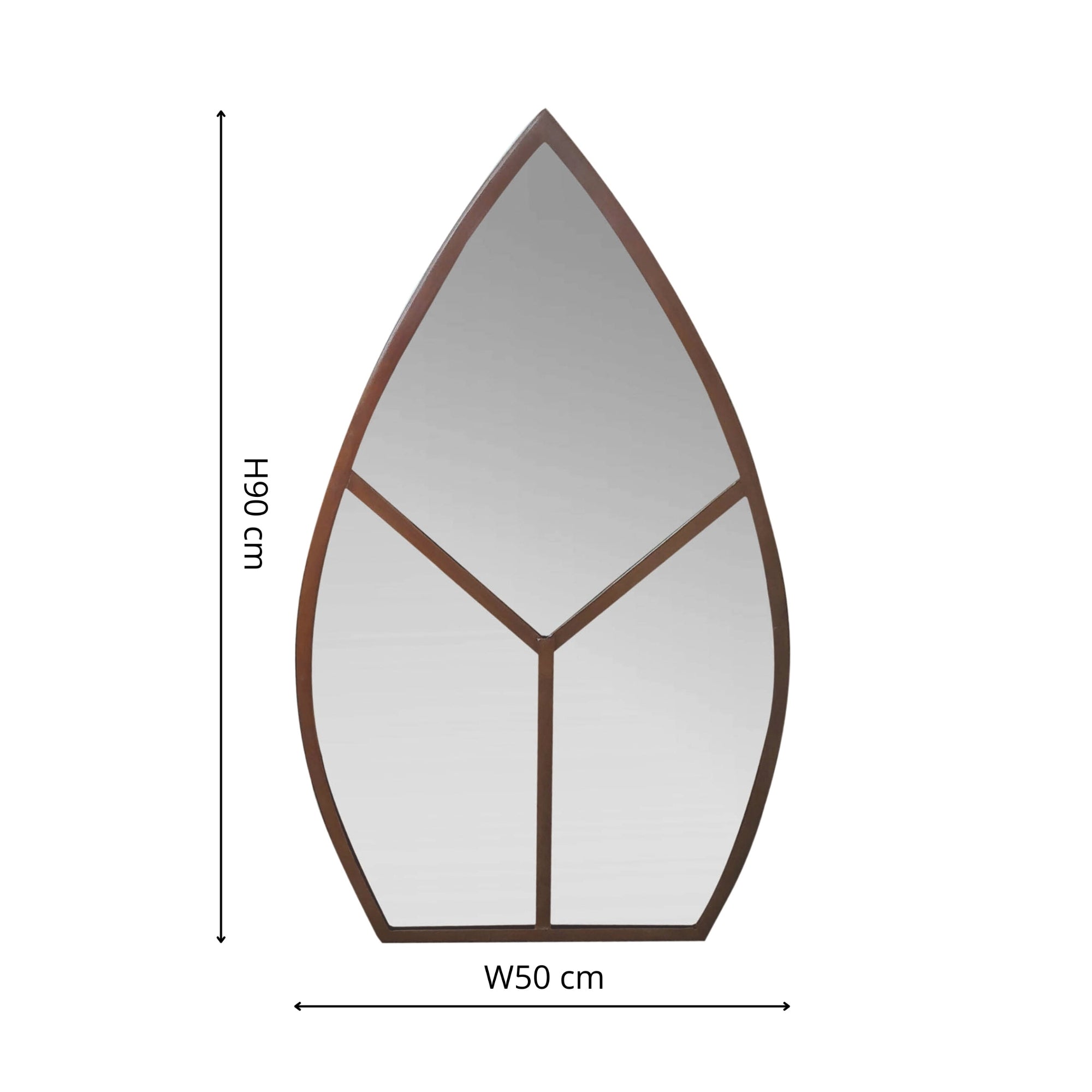 Ivyline Leaf Arch Outdoor Mirror Natural-Beaumonde