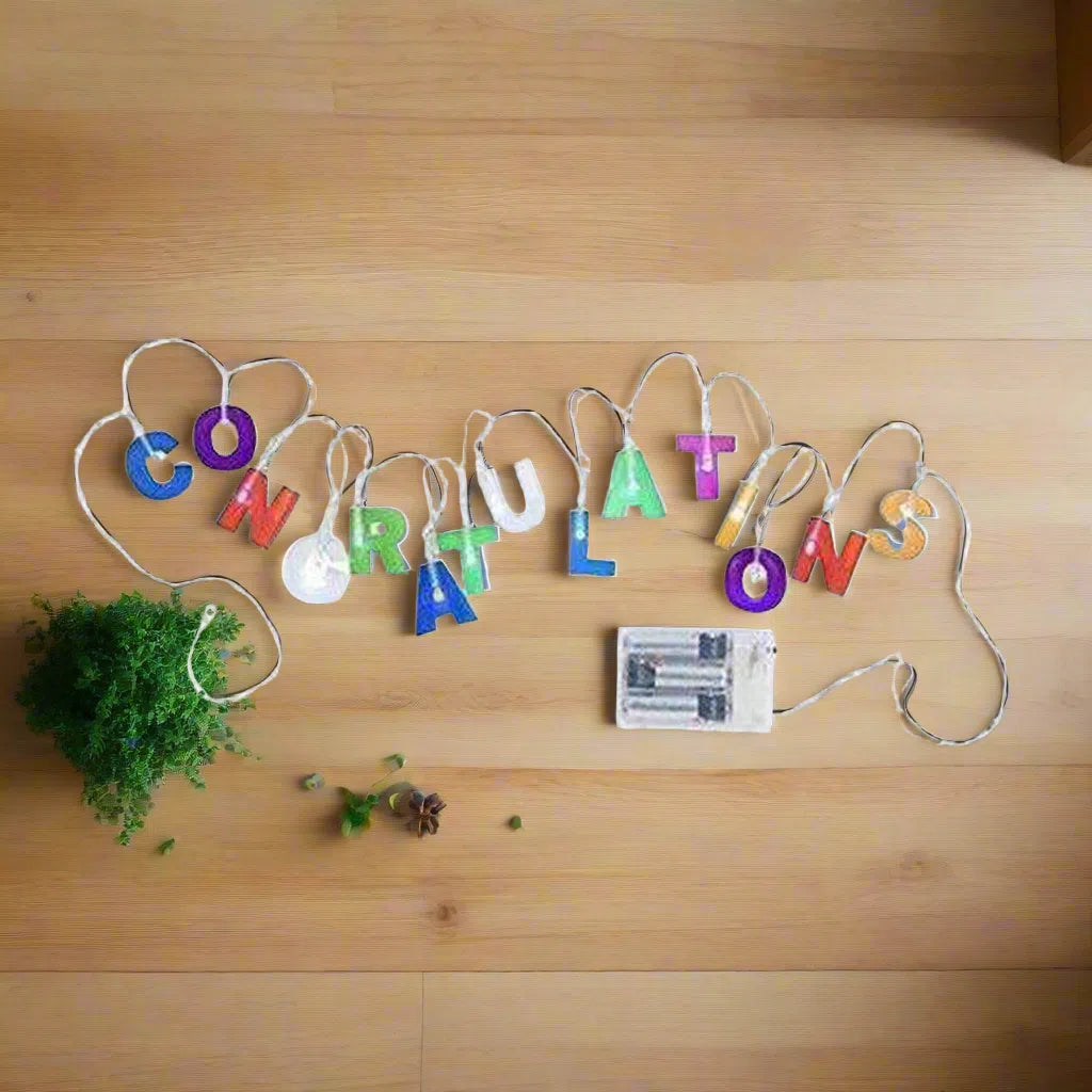 Kikkerland Congratulations String Lights-Beaumonde