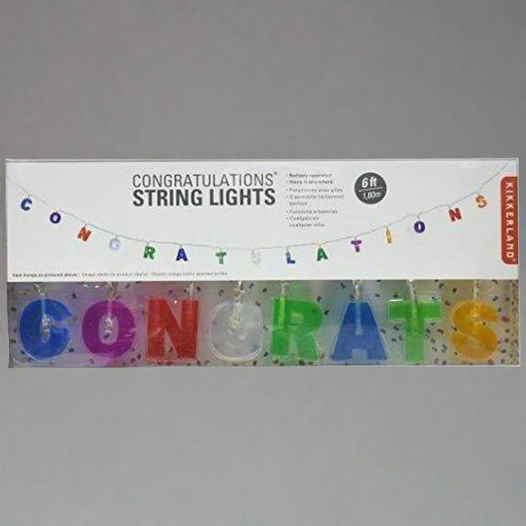 Kikkerland Congratulations String Lights-Beaumonde