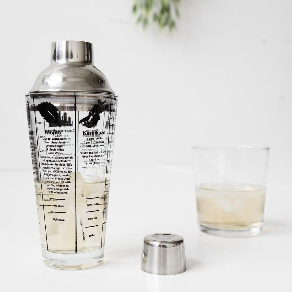 Kikkerland Mix Master Glass Cocktail Shaker-Beaumonde