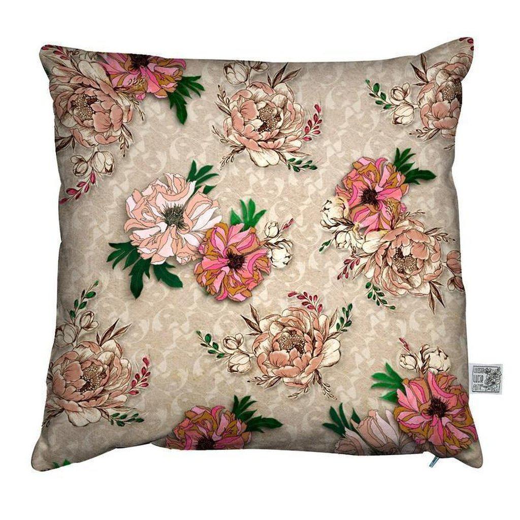 Laissez Lucie Faire Chihiro Pink Floral Cushion Cover-Beaumonde