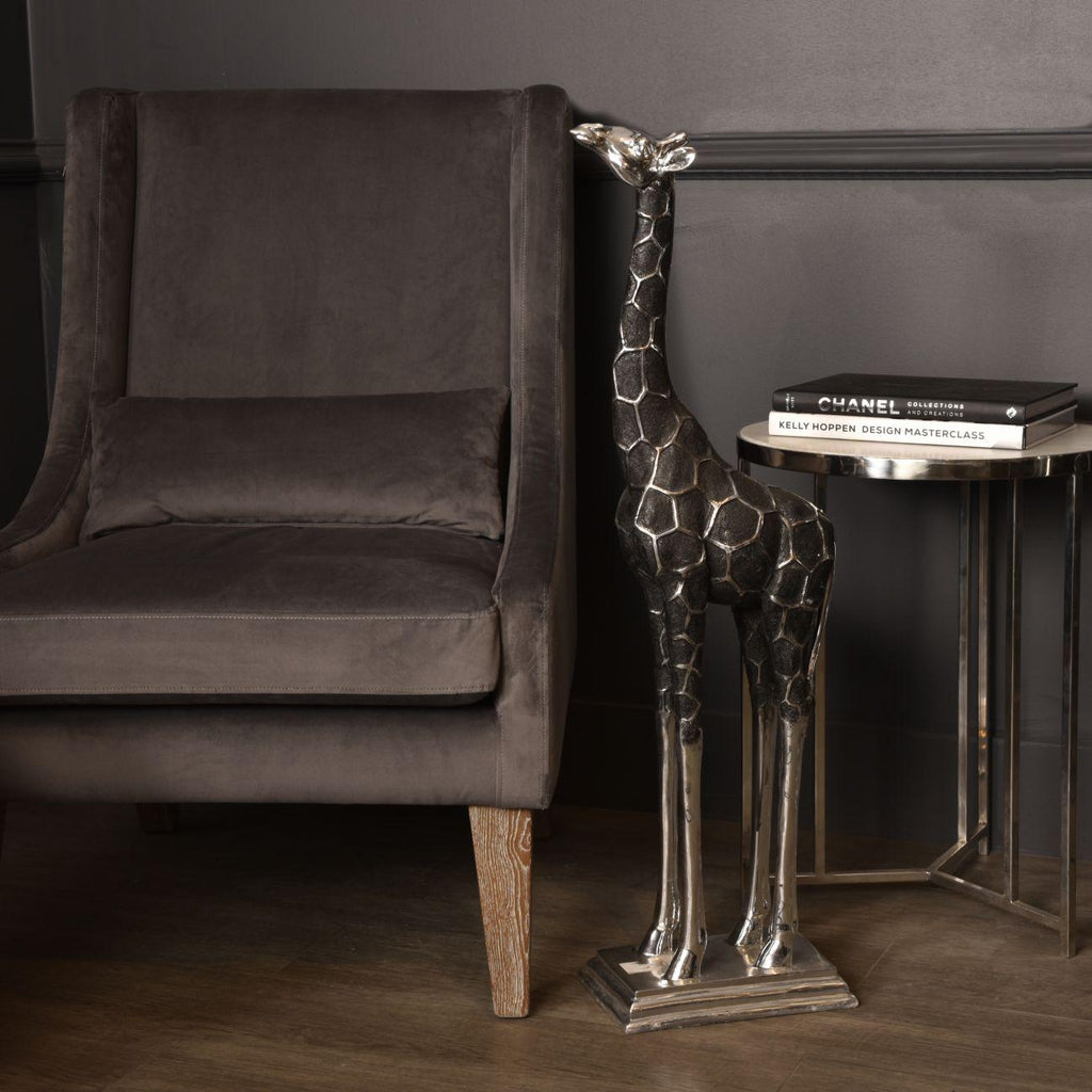 Libra Interiors Giraffe Sculpture Floor Standing Head Forward 92cm-Beaumonde
