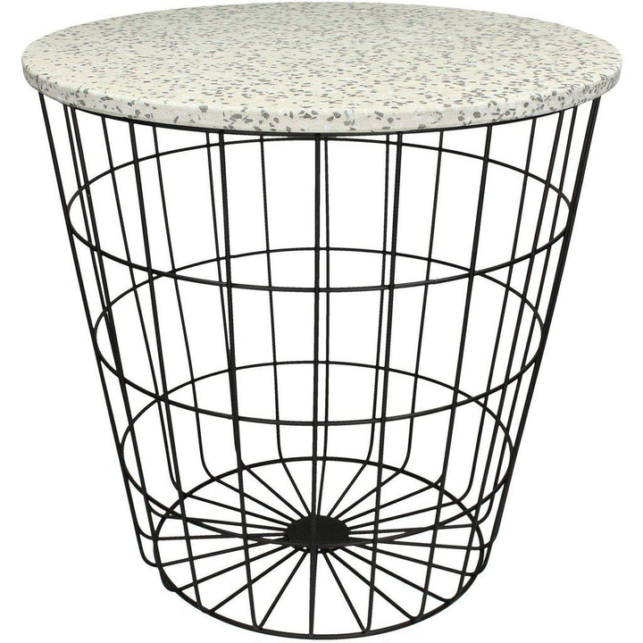 Libra Interiors Terrazzo Marble Side Table-Beaumonde