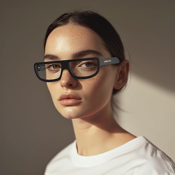London Mole Feisty Blue-Blockers Matte Black Glasses-Beaumonde