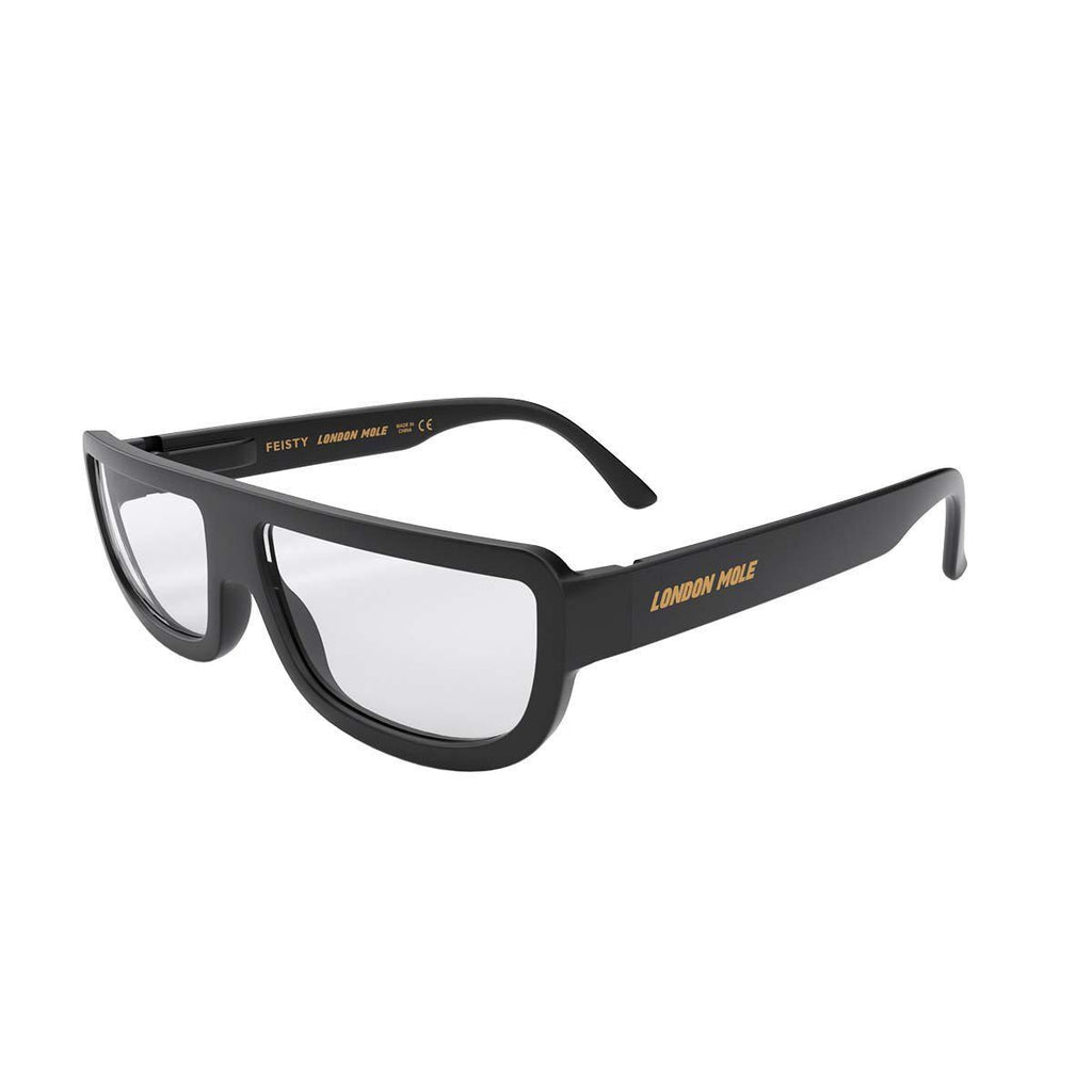 London Mole Feisty Blue-Blockers Matte Black Glasses-Beaumonde