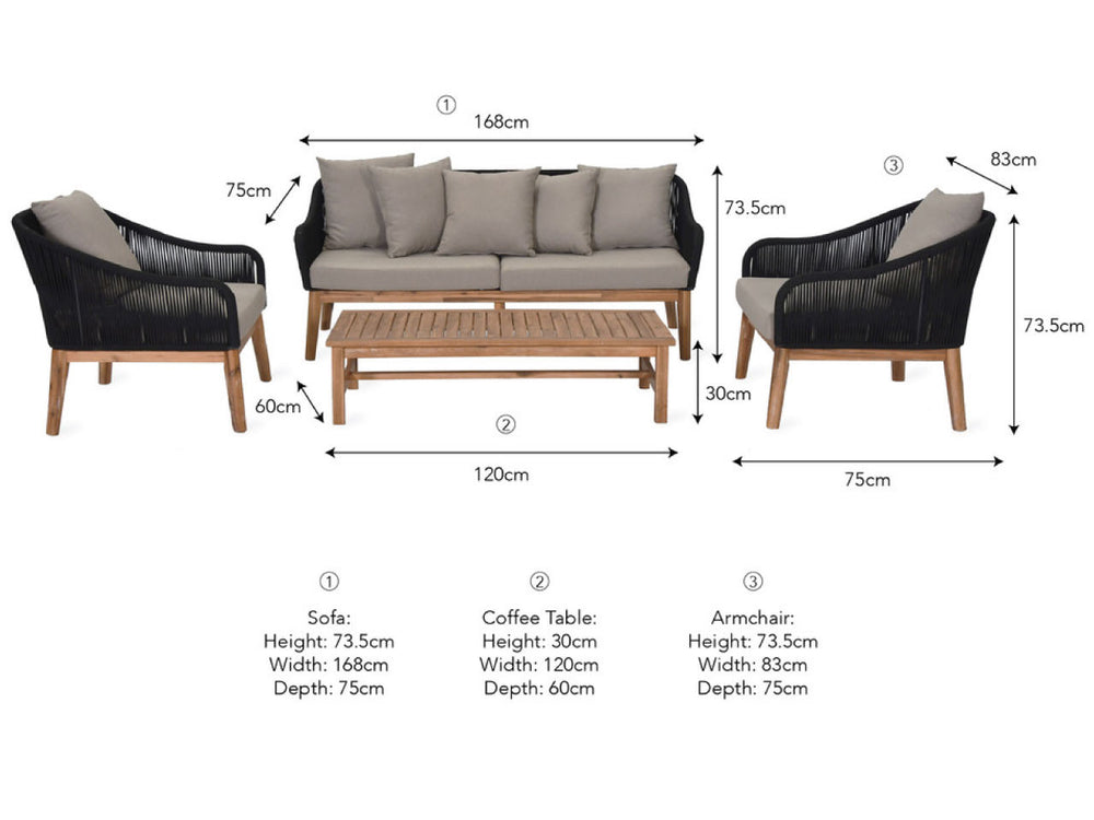 Luccombe Sofa Set Polyrope