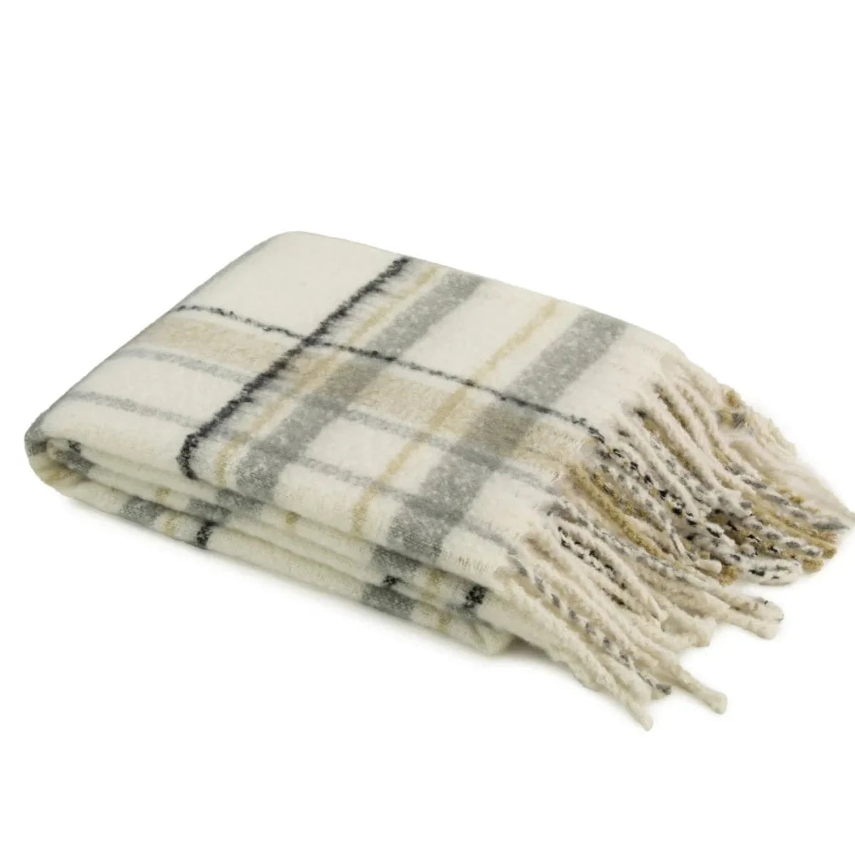 Malini Cheltenham Natural Throw-Beaumonde