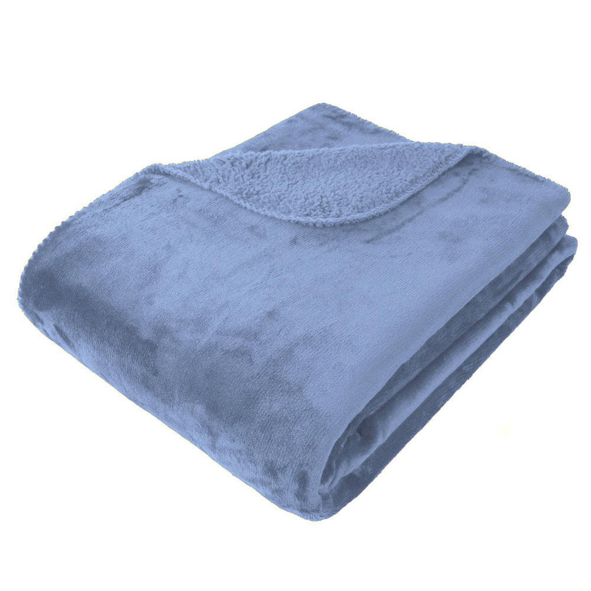 Malini Cosy Throw In Blue-Beaumonde