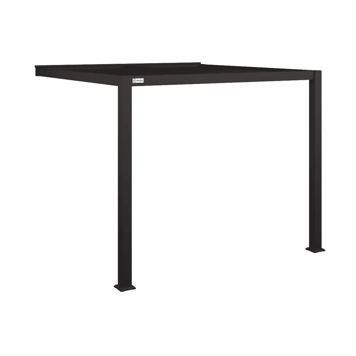 Maze Como Pergola Aluminium Lean-to Wall Frame Only In Grey-Beaumonde