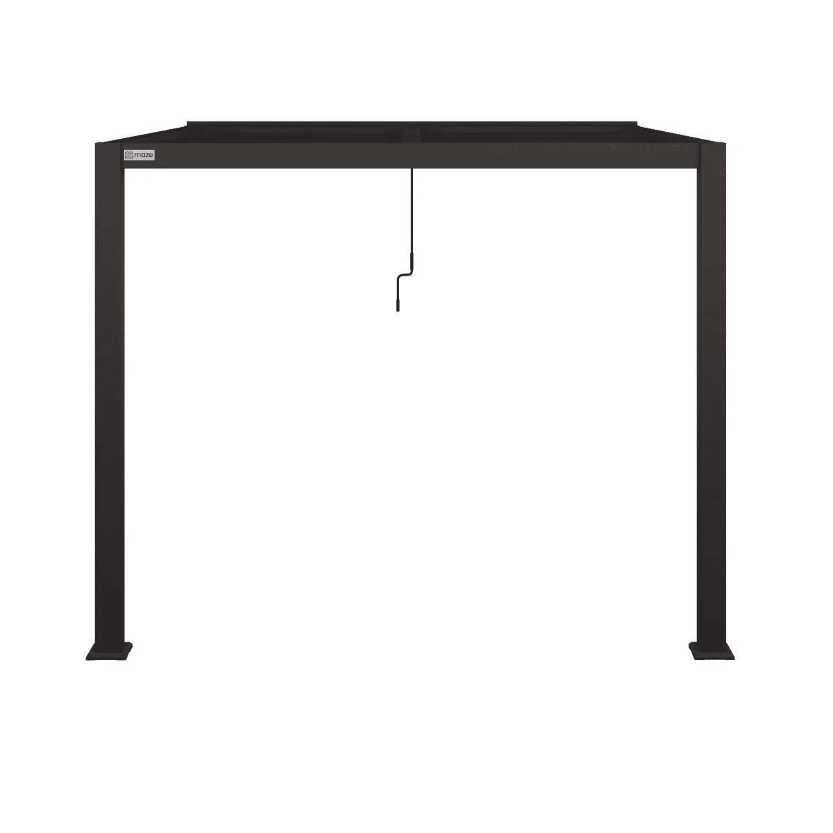 Maze Como Pergola Aluminium Lean-to Wall Frame Only In Grey-Beaumonde