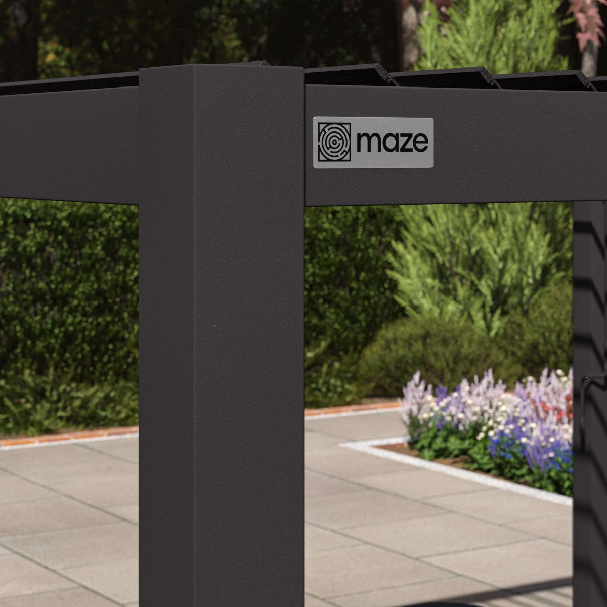 Maze Como Pergola Aluminium Square 40x40 Frame Only-Beaumonde