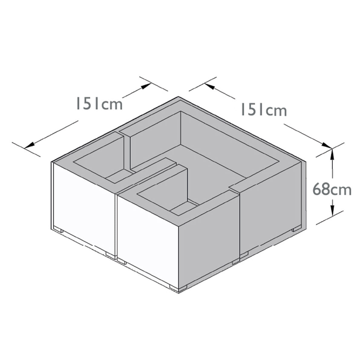 Maze Outdoor Cover for 2 Seat Sofa Set-Beaumonde
