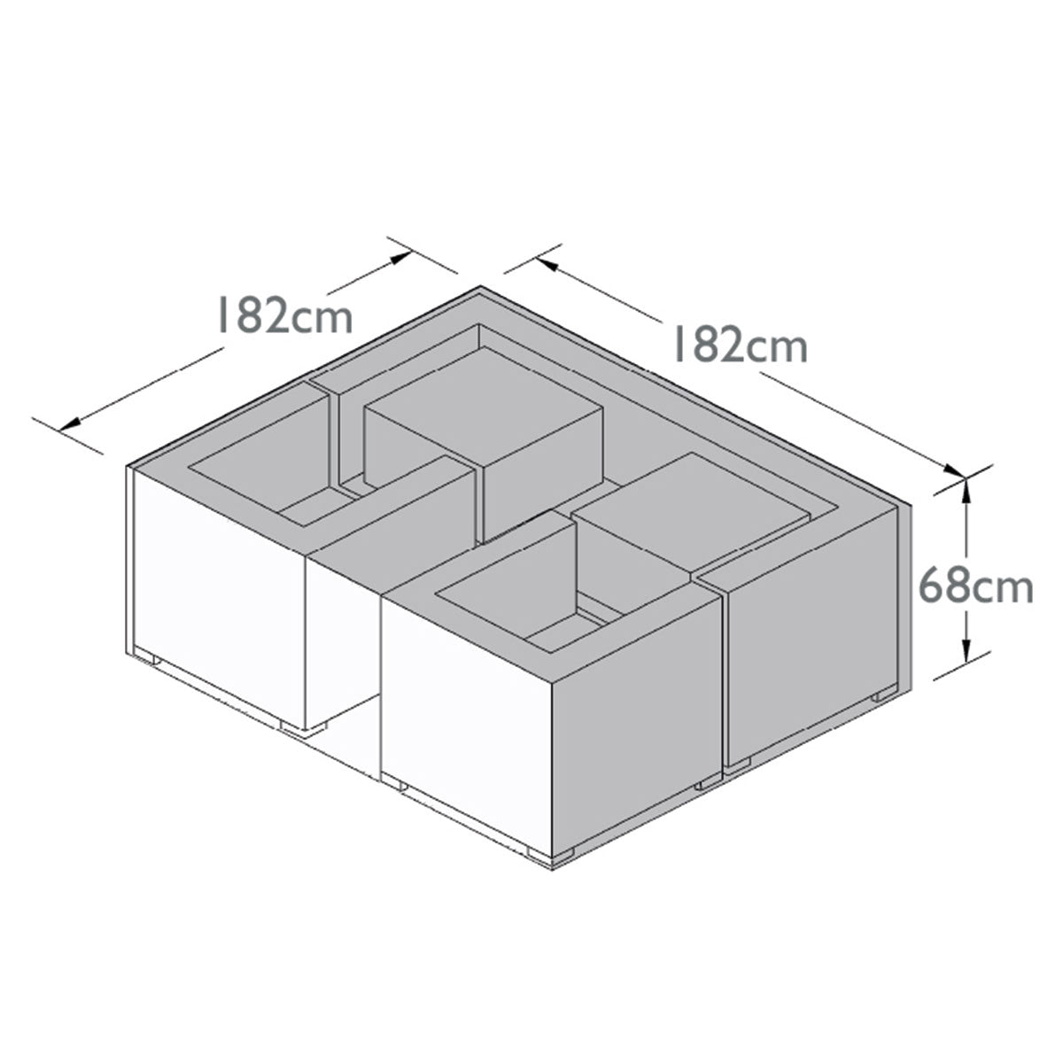 Maze Outdoor Cover for 3 Seat Sofa Set-Beaumonde