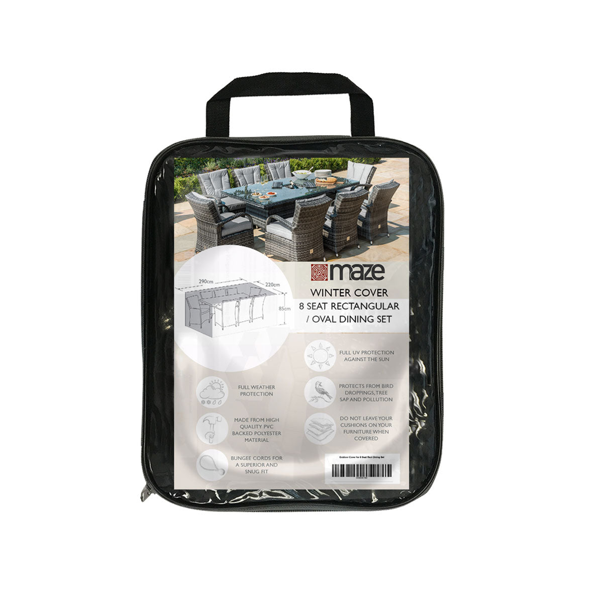 Outdoor Cover for 8 Seat Rect Dining Set-Beaumonde