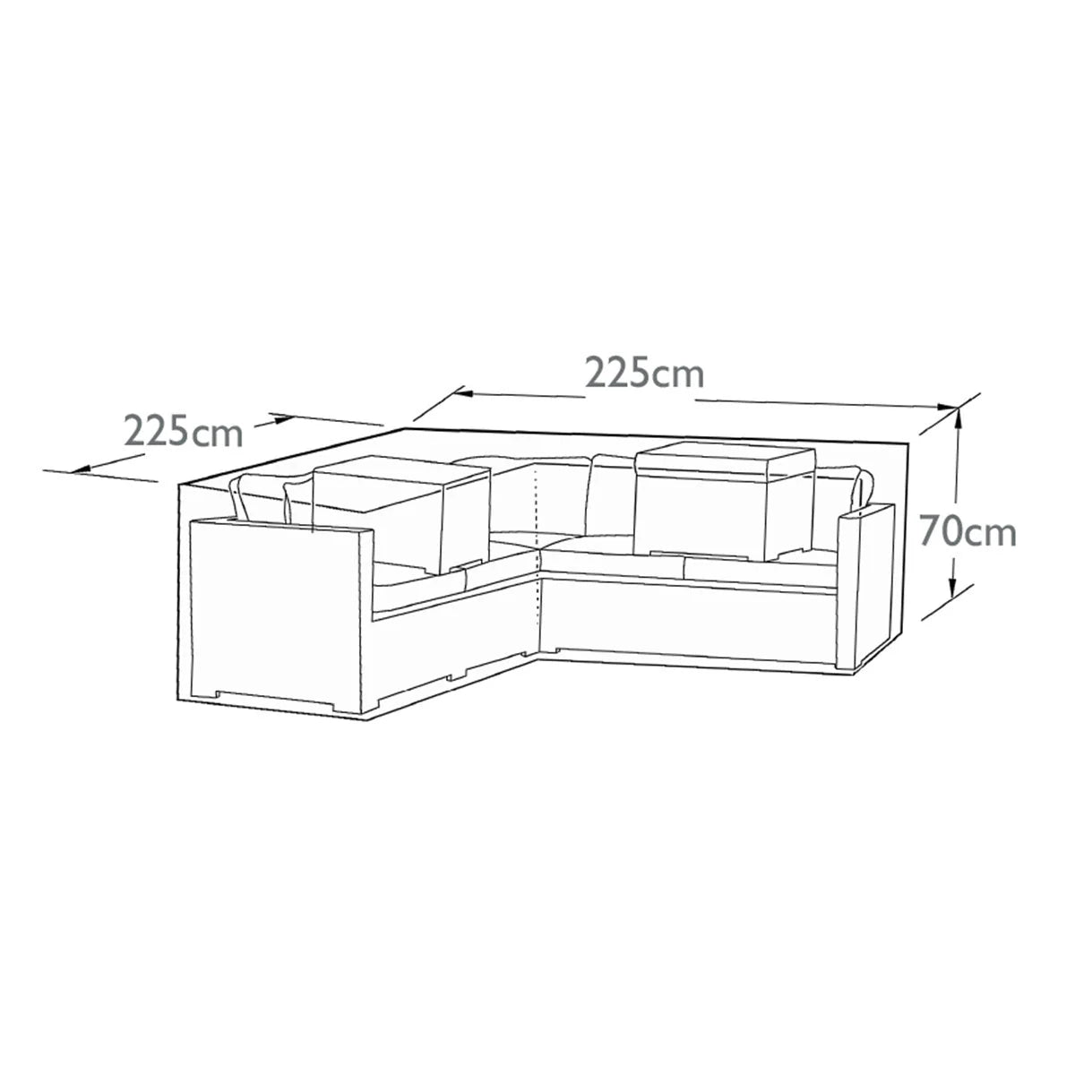 Outdoor Cover for Corner Group (L-Shaped)-Beaumonde