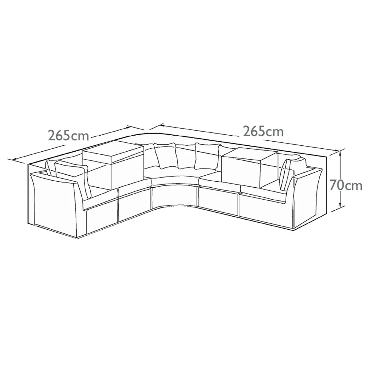 Maze Outdoor Cover for Curved Corner Group-Beaumonde