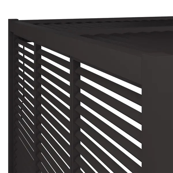 Pergola Aluminium Louvre Panel - Grey frame & middle beam-Beaumonde