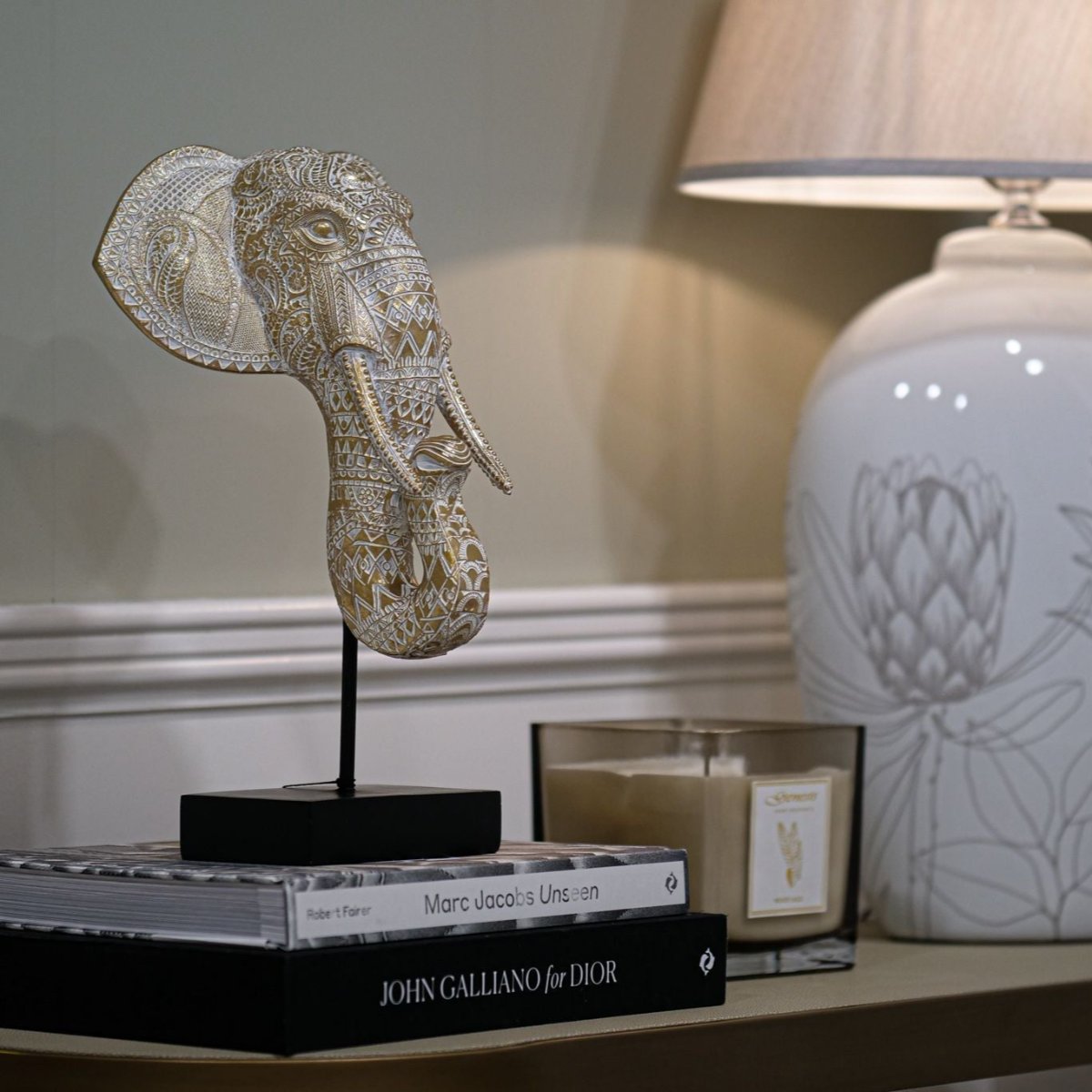 Mindy Brownes Elephant Head Sculpture-Beaumonde