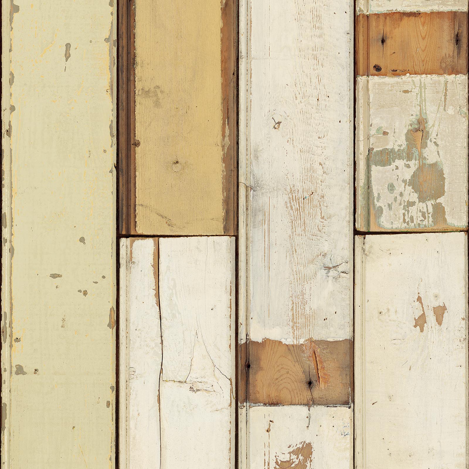 NLXL White Beige Coated Scrapwood Wallpaper PHE-01-Beaumonde
