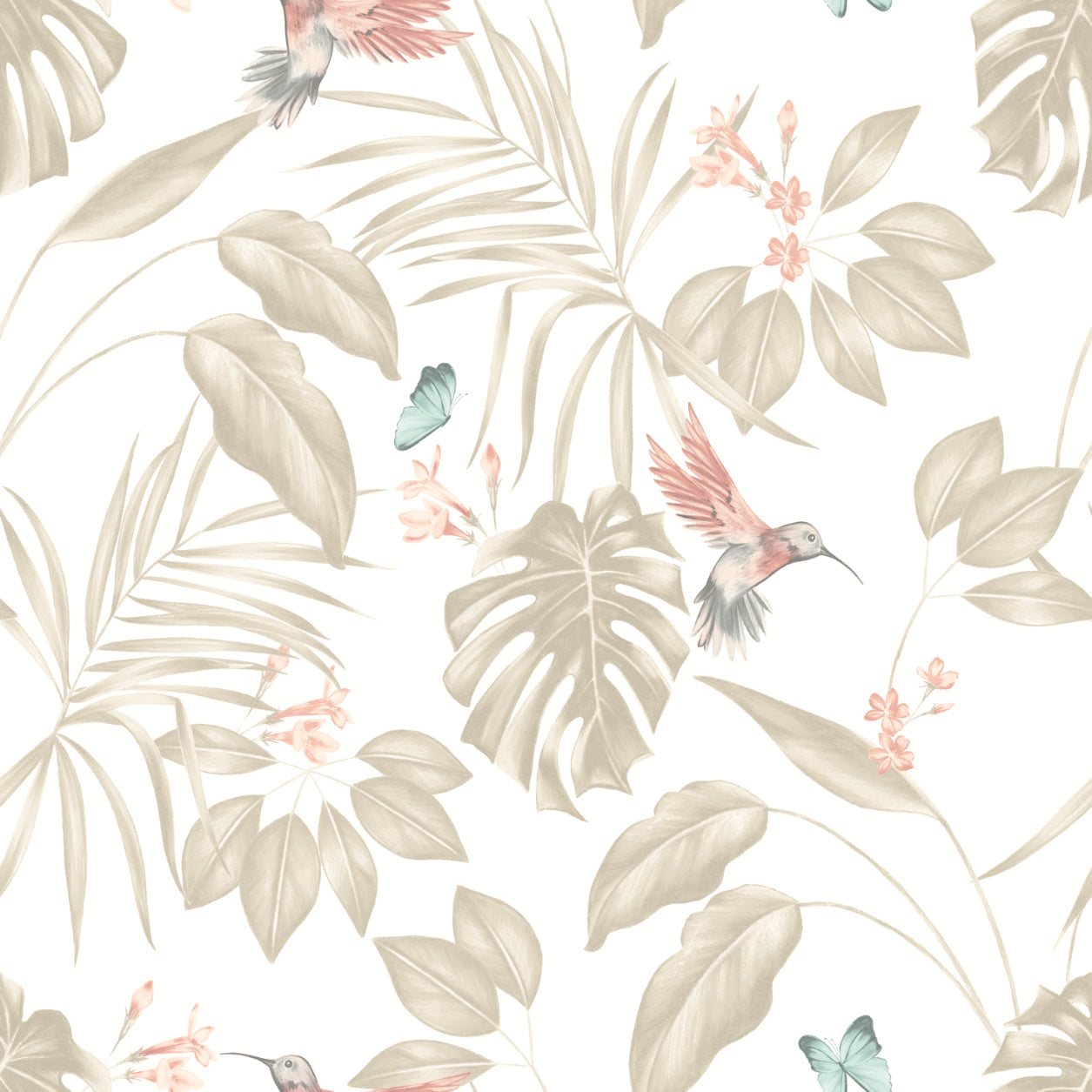 Ohpopsi Hummingbird Wallpaper - Oyster-Beaumonde