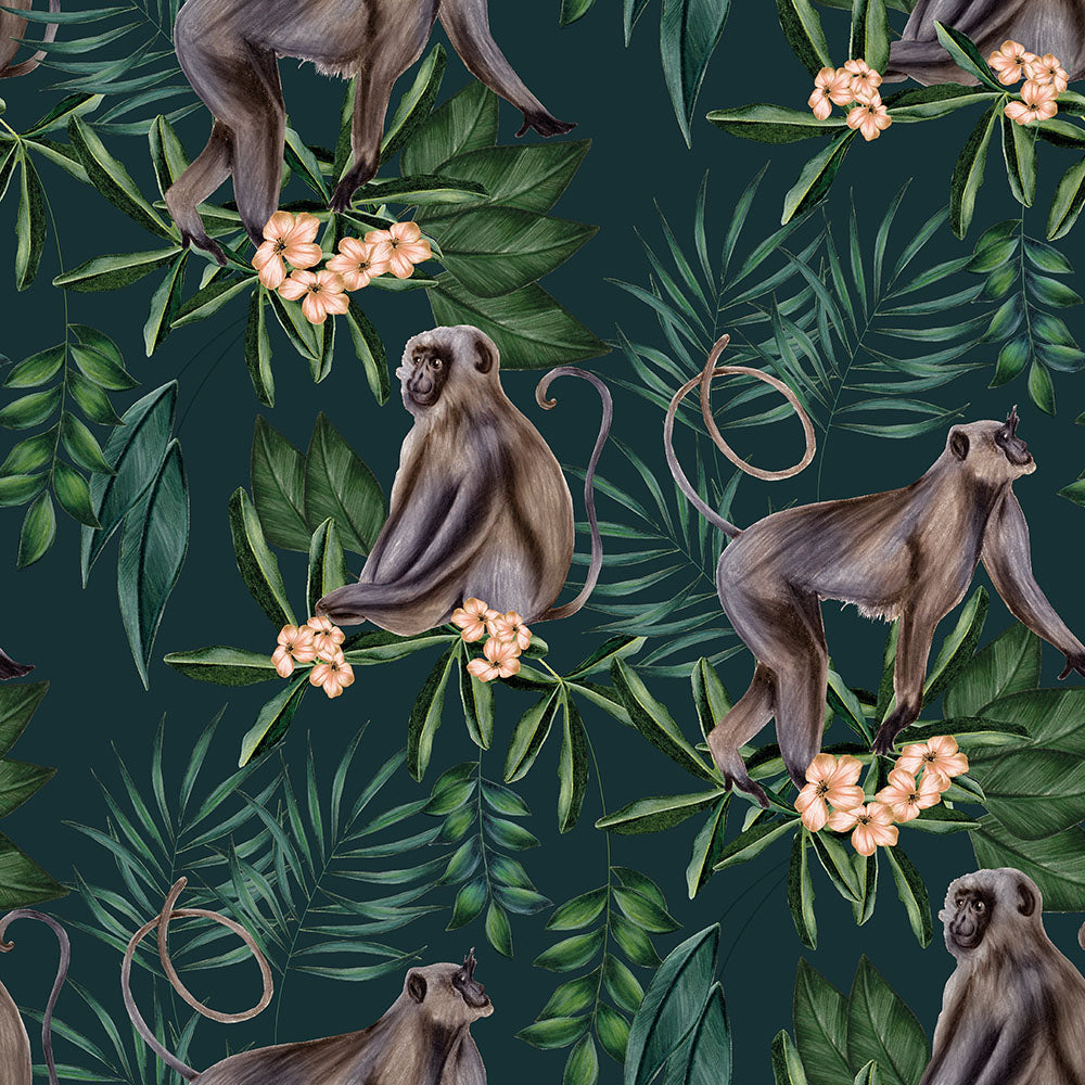 Ohpopsi Morris Wallpaper - Dark Sable-Beaumonde