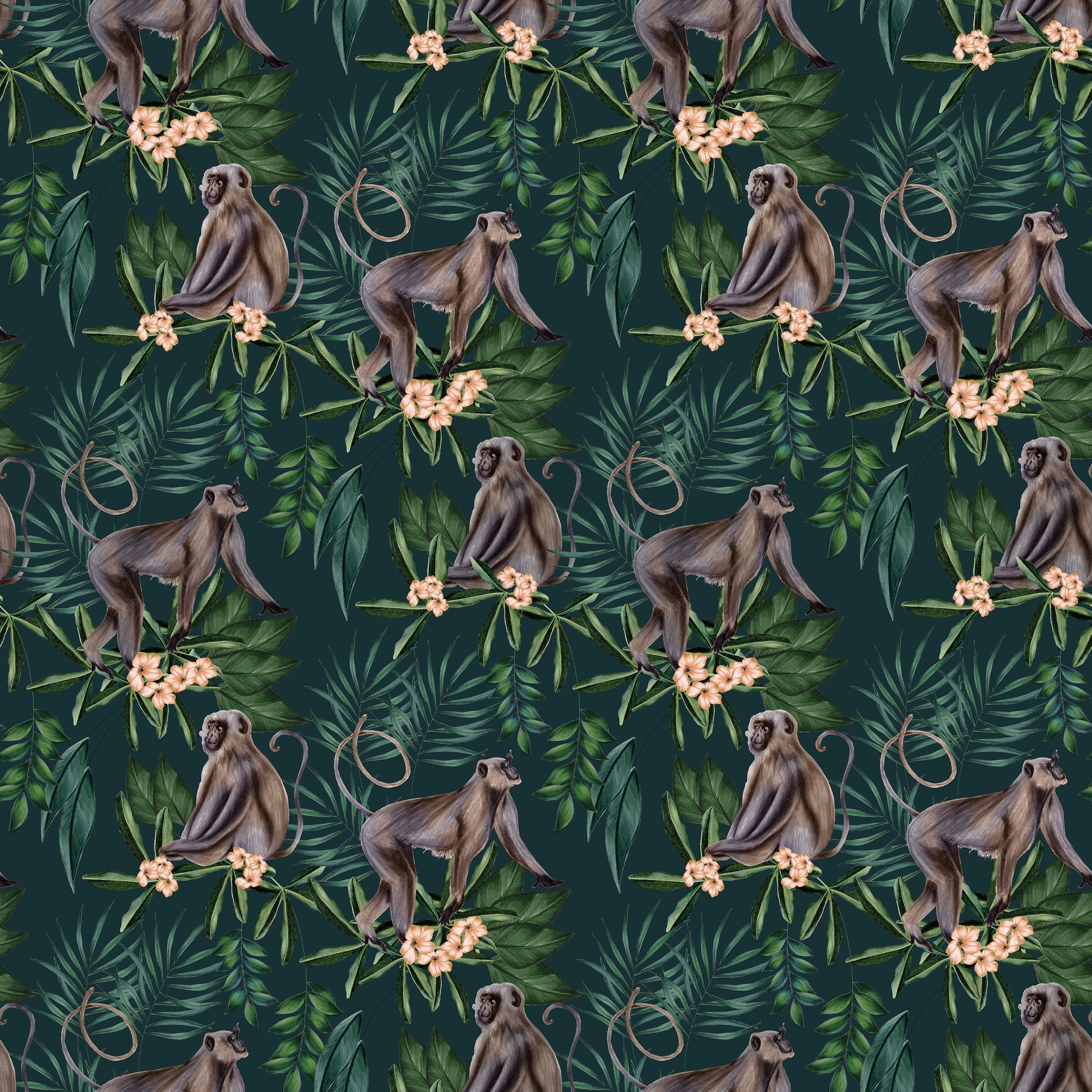 Ohpopsi Morris Wallpaper - Dark Sable-Beaumonde