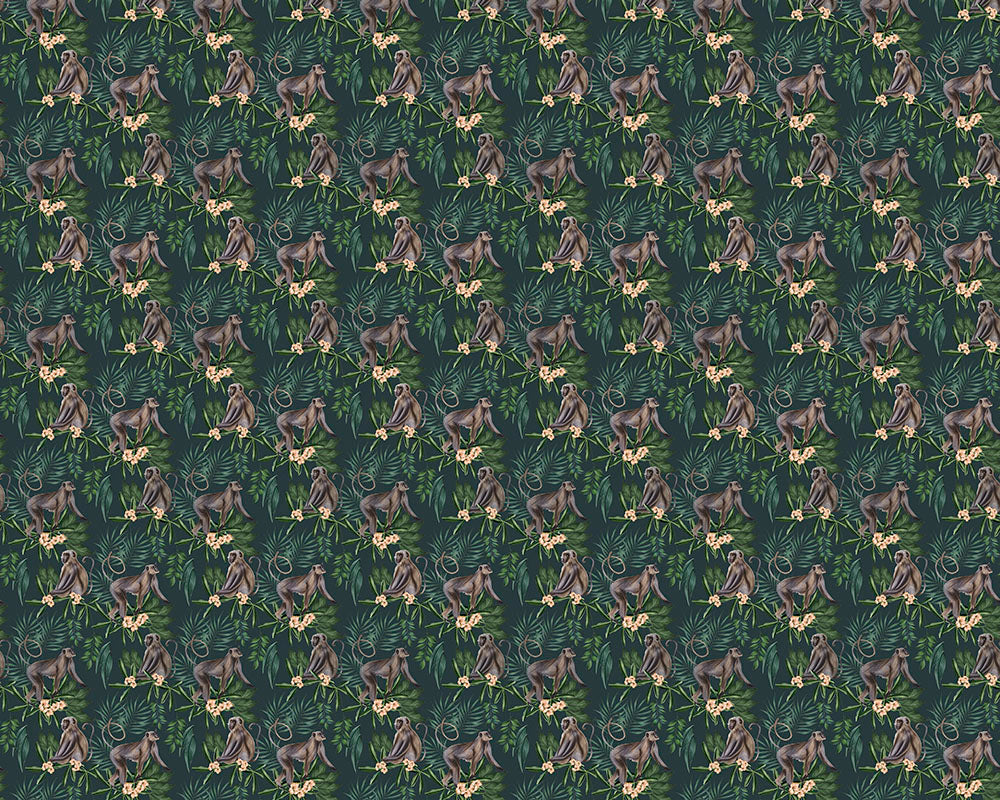 Ohpopsi Morris Wallpaper - Dark Sable-Beaumonde