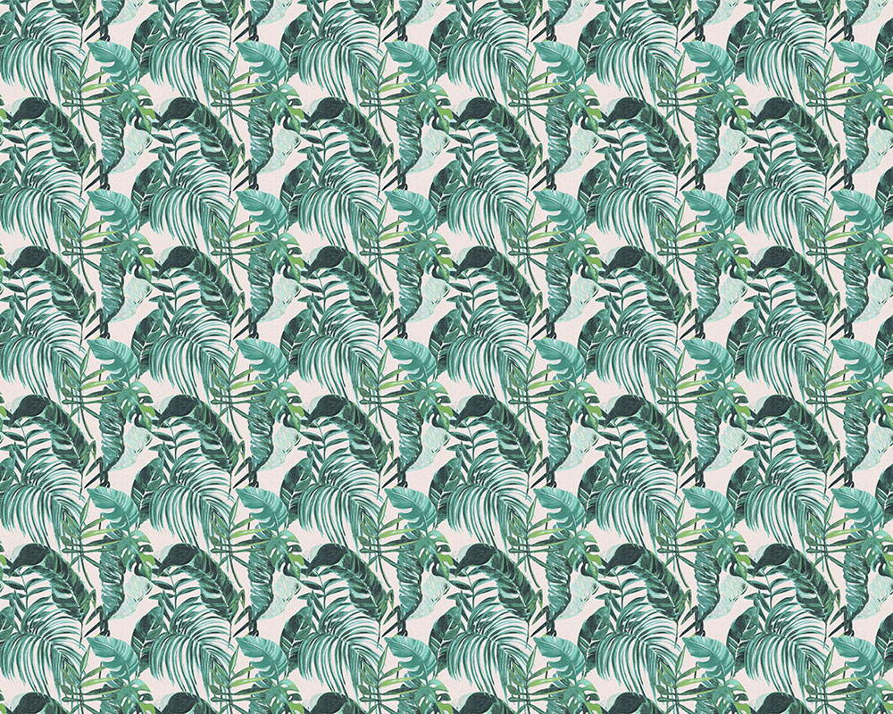 Ohpopsi Palmera Wallpaper - Turquoise-Beaumonde