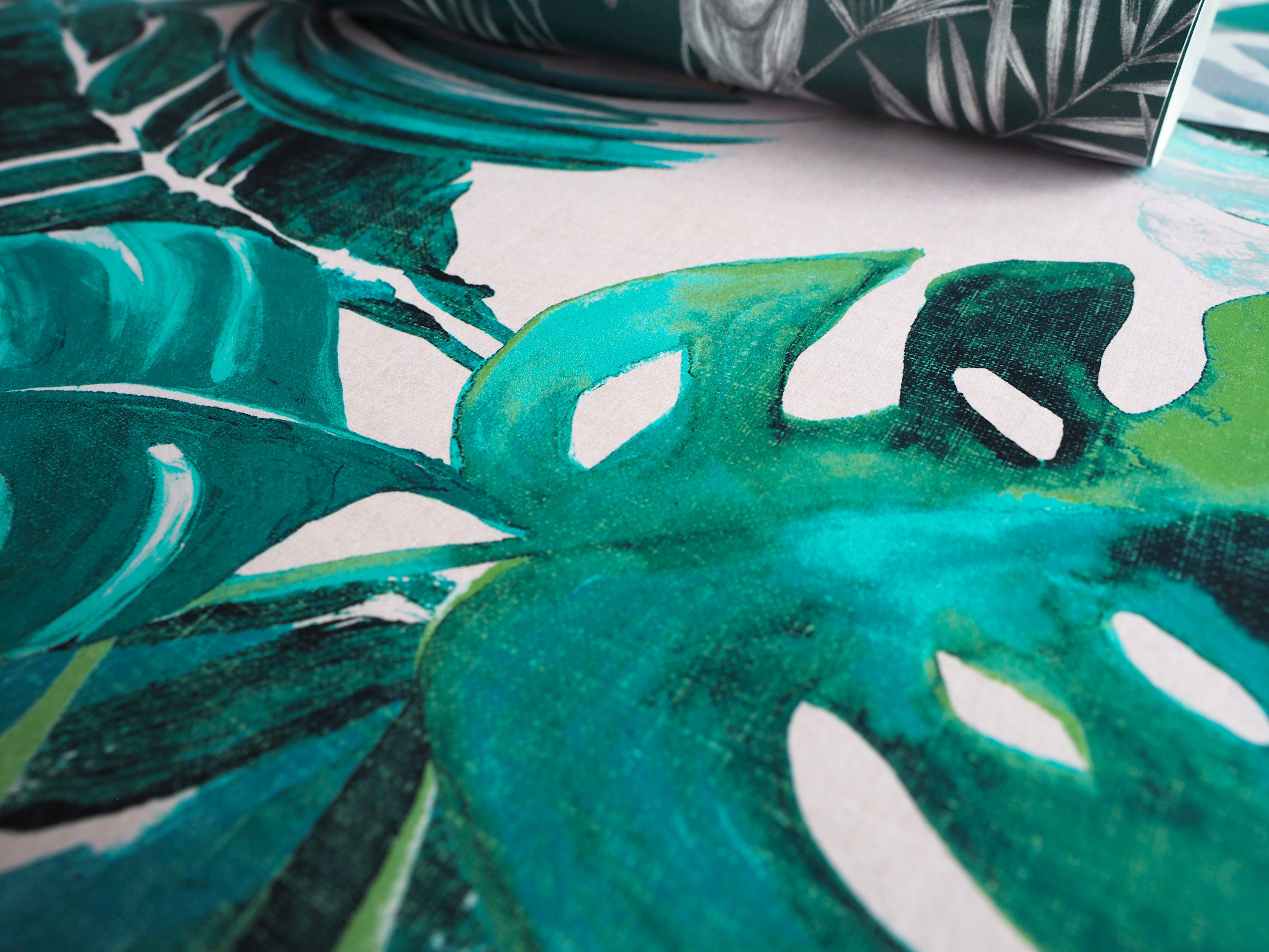 Ohpopsi Palmera Wallpaper - Turquoise-Beaumonde