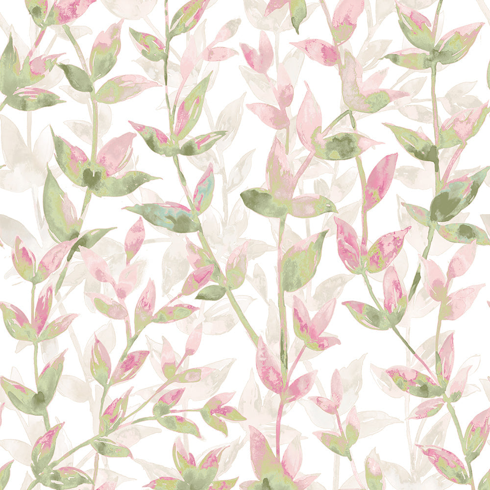 Ohpopsi Pomponette Wallpaper - Apple Blossom-Beaumonde
