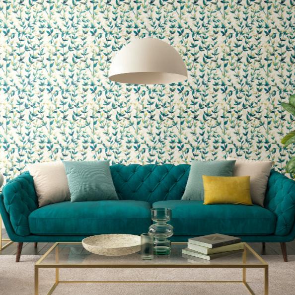 Ohpopsi Pomponette Wallpaper - Royal Mustard-Beaumonde