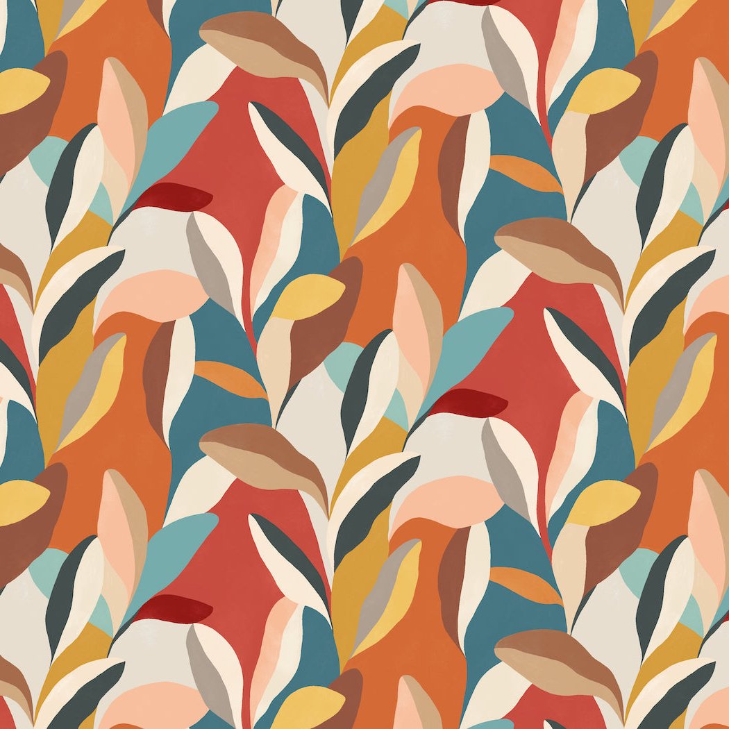Ohpopsi Riviera Wallpaper - Honey Pumpkin-Beaumonde