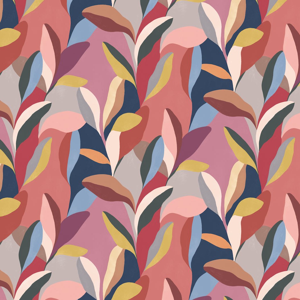 Ohpopsi Riviera Wallpaper - Mulberry-Beaumonde