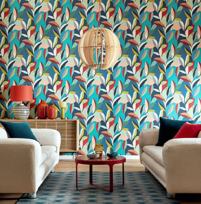 Ohpopsi Riviera Wallpaper - Peacock-Beaumonde