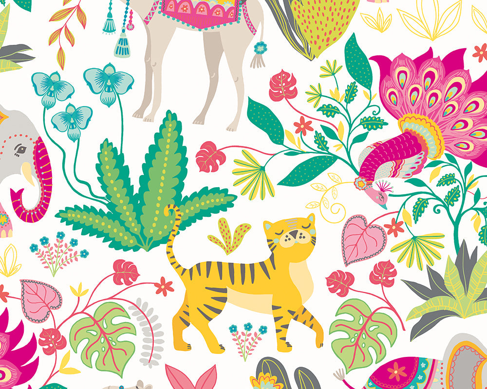 Ohpopsi Samba Safari Wallpaper - Fruit Salad-Beaumonde