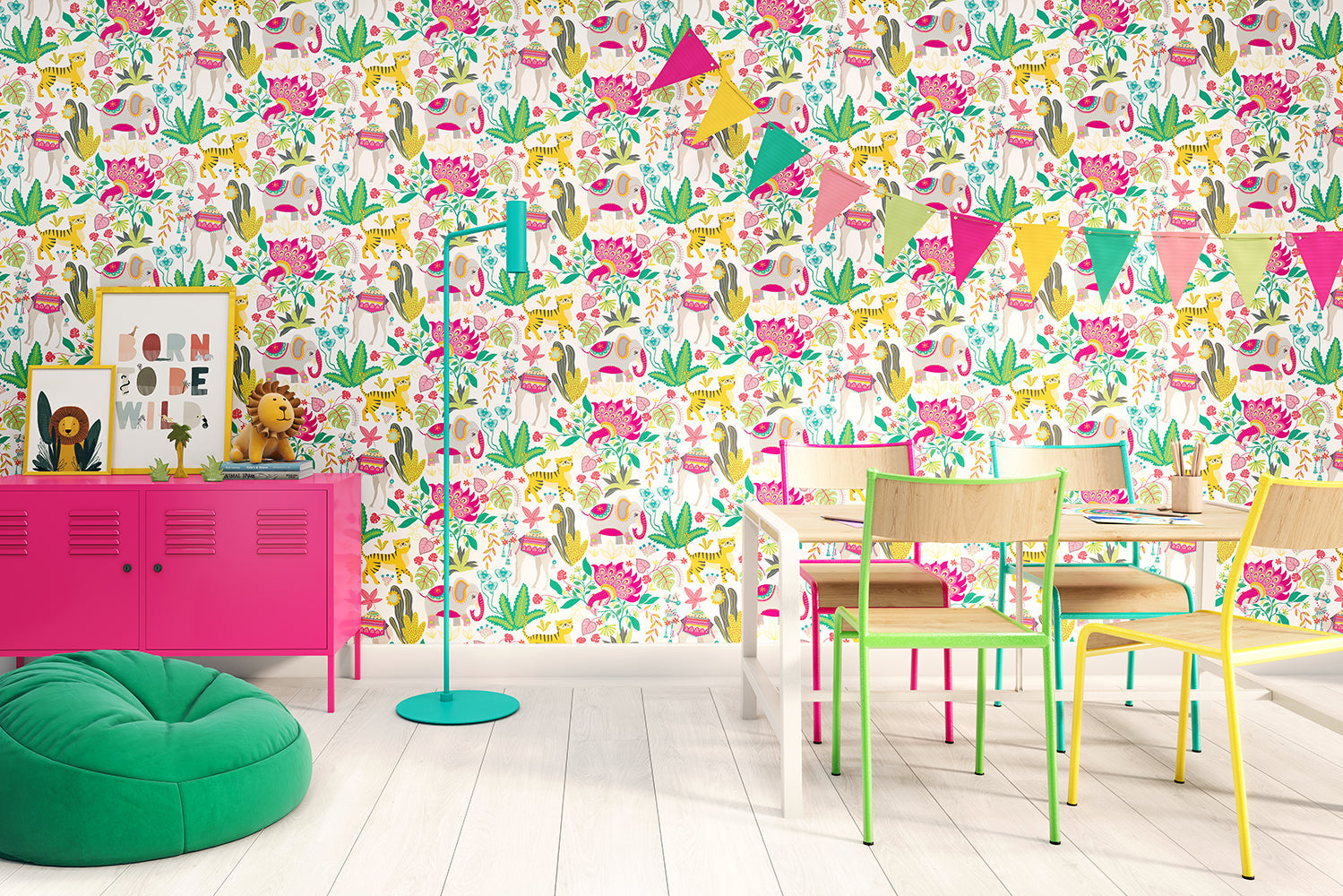 Ohpopsi Samba Safari Wallpaper - Fruit Salad-Beaumonde
