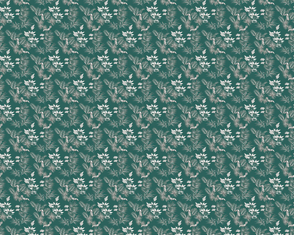 Ohpopsi Toucan Toile Wallpaper - Rainforest Green-Beaumonde