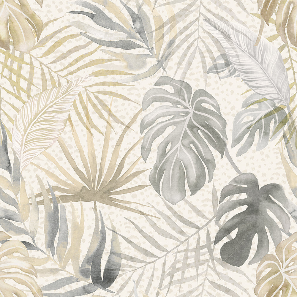 Ohpopsi Wild Tropica Wallpaper - Linen & Stone-Beaumonde
