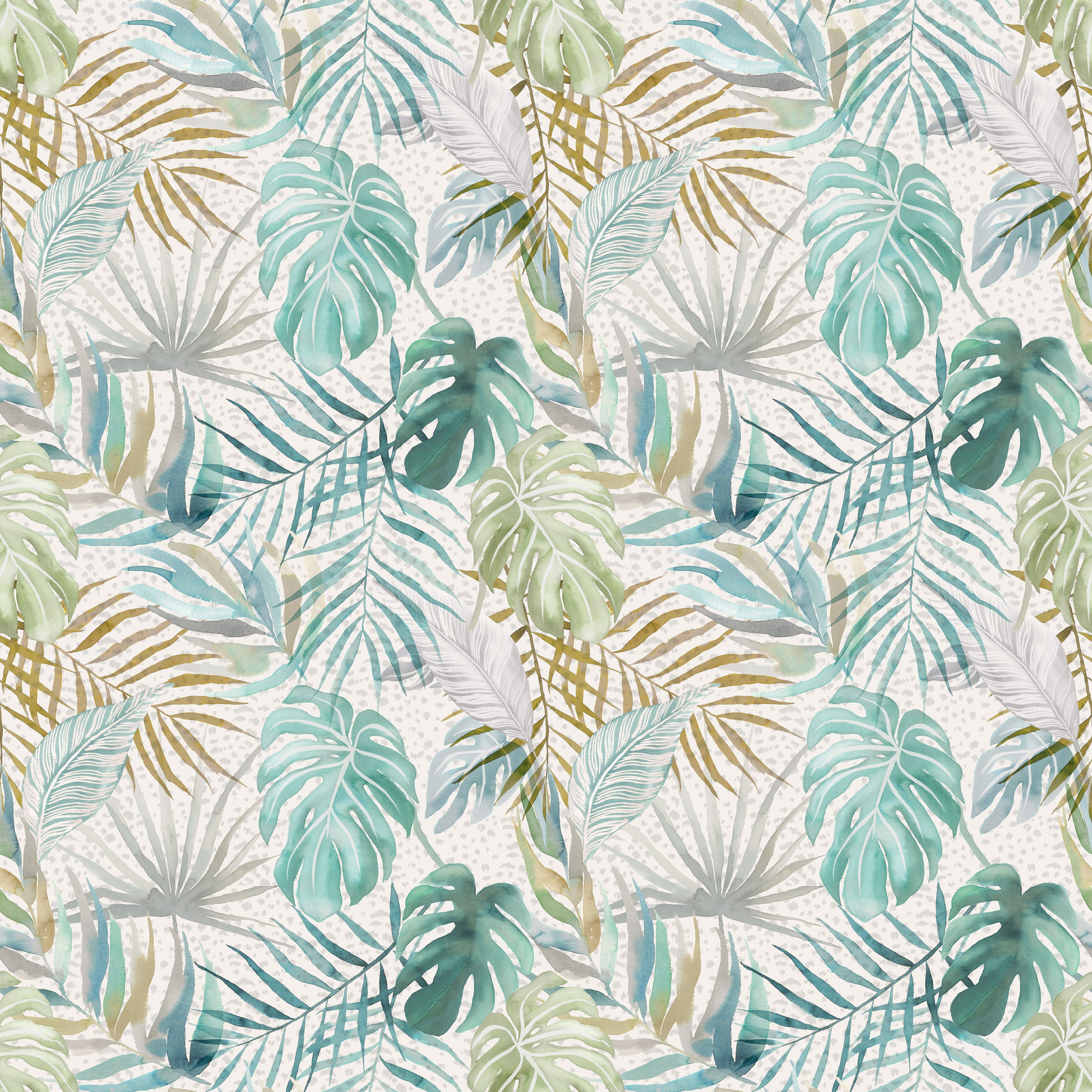 Ohpopsi Wild Tropica Wallpaper - Turquoise-Beaumonde