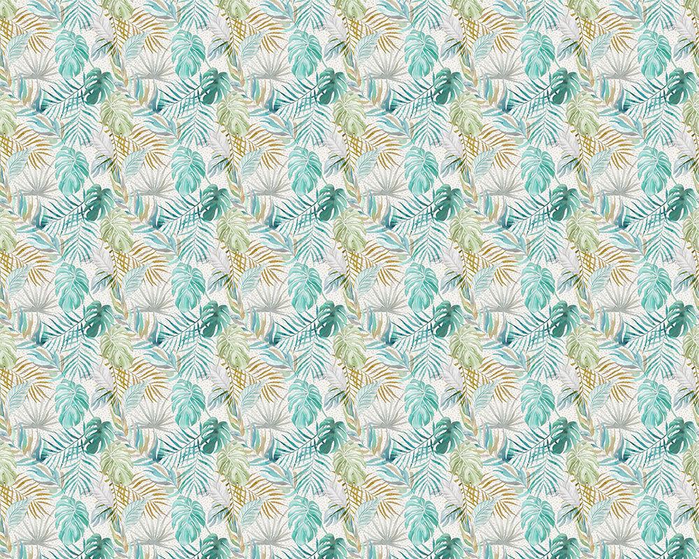 Ohpopsi Wild Tropica Wallpaper - Turquoise-Beaumonde