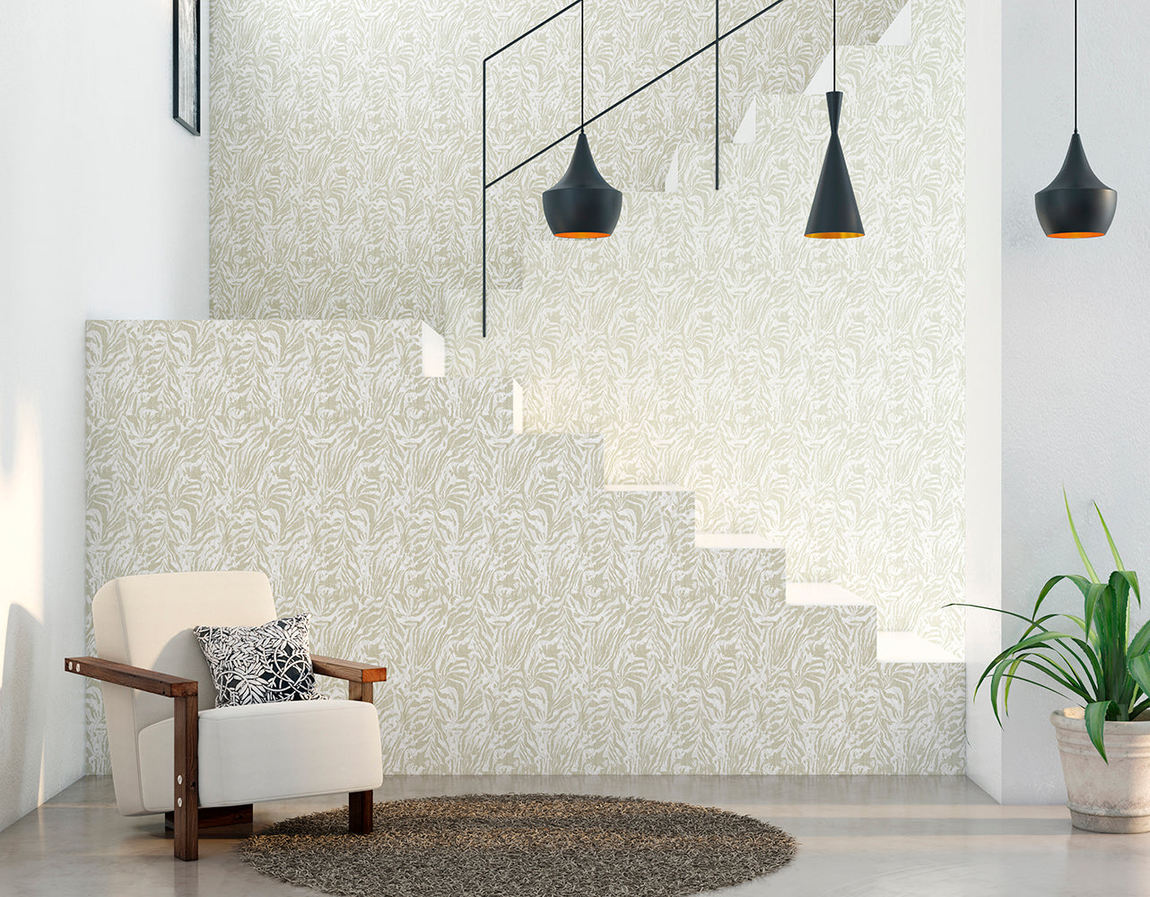 Ohpopsi Zebra Wallpaper - Linen-Beaumonde