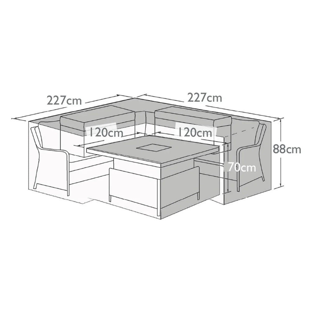 Maze Living Outdoor Cover for Royal Corner Dining Set-Beaumonde